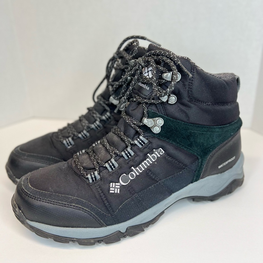 Columbia Mens Harper Forest Omni-Heat Waterproof Mid Hikers Sz 10M XLNT Cond.